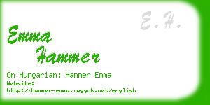 emma hammer business card